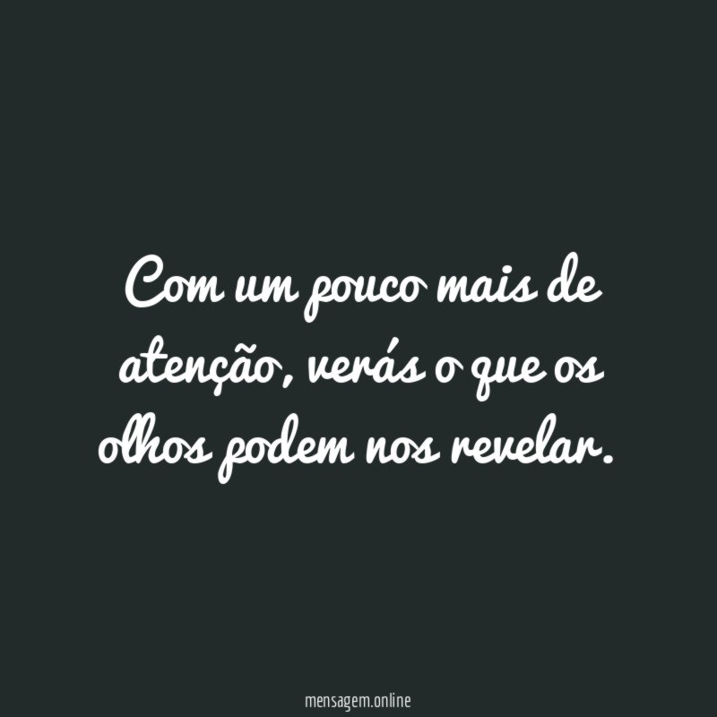 Com um pouco mais de atenção