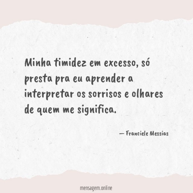 Minha timidez em excesso