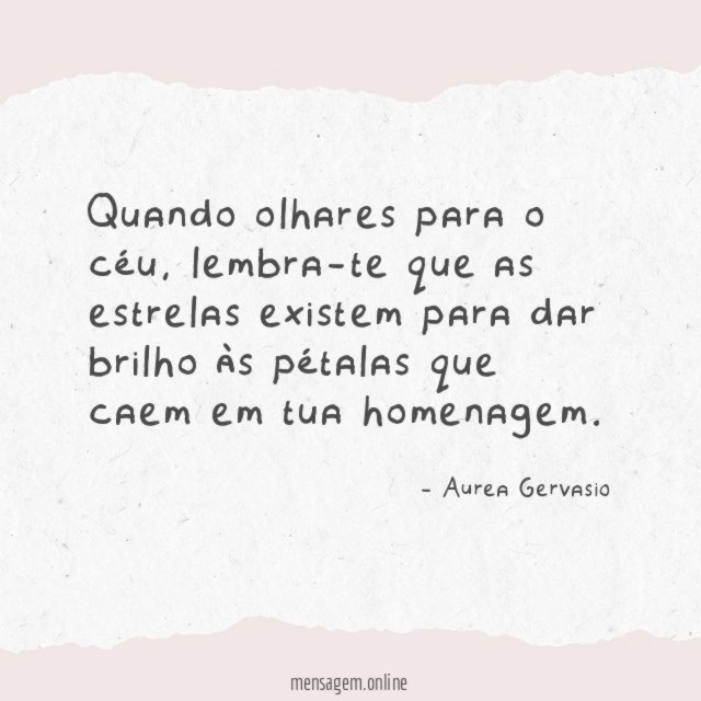 Quando olhares para o céu