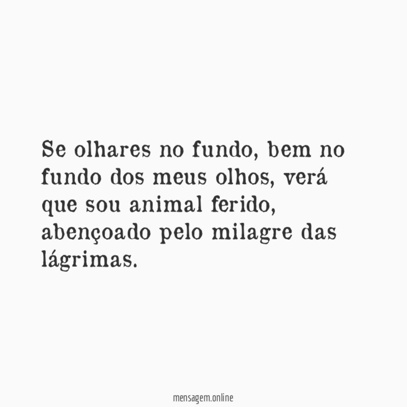 Se olhares no fundo