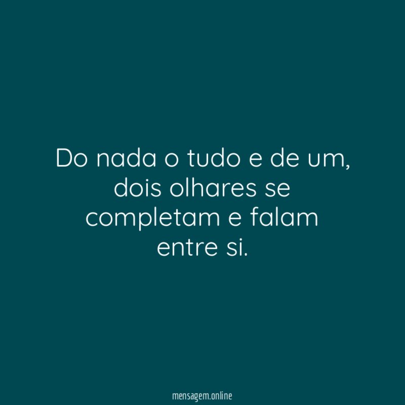 Do nada o tudo e de um