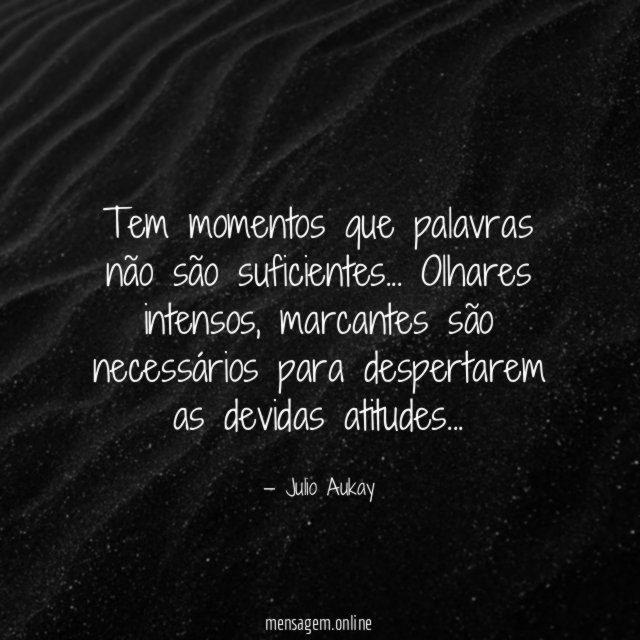 Tem momentos que palavras não são suficientes