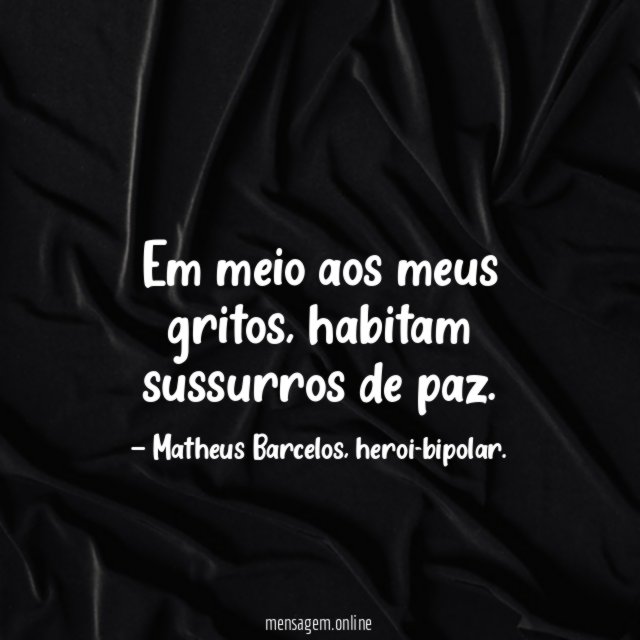 Em meio aos meus gritos