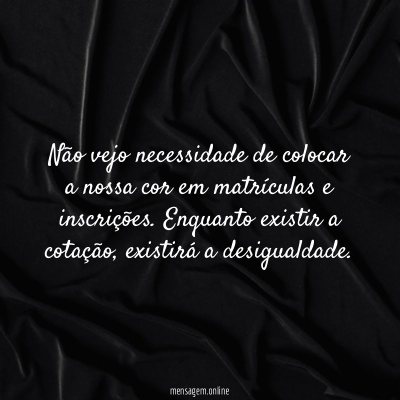 Não vejo necessidade de colocar a nossa cor