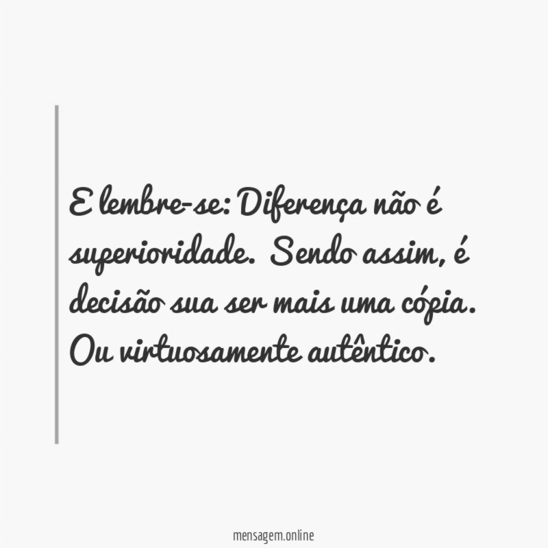 E lembre-se