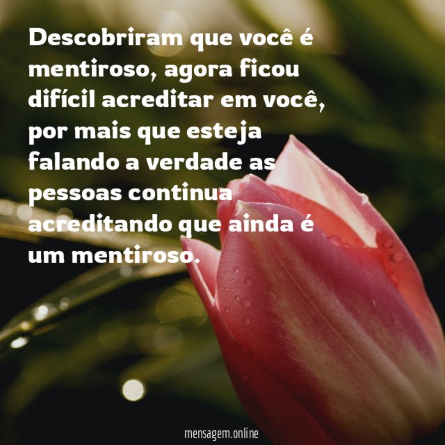 Descobriram que você é mentiroso