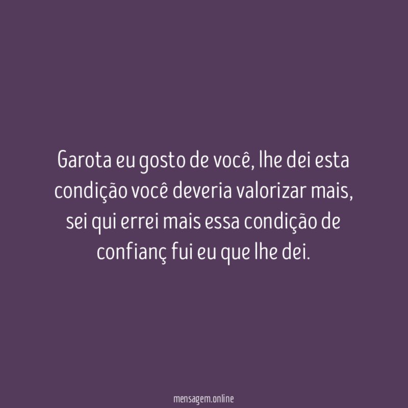 Garota eu gosto de você