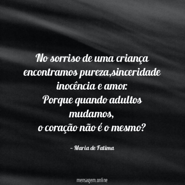 No sorriso de uma criança encontramos pureza