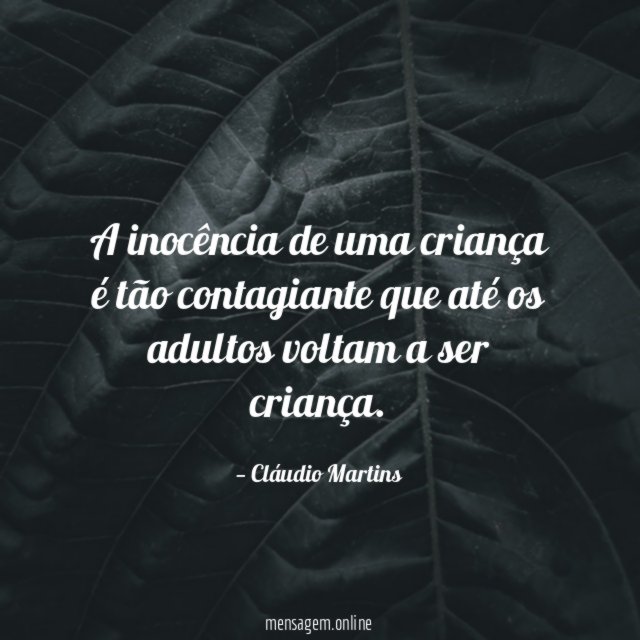 A inocência de uma criança é tão contagiante