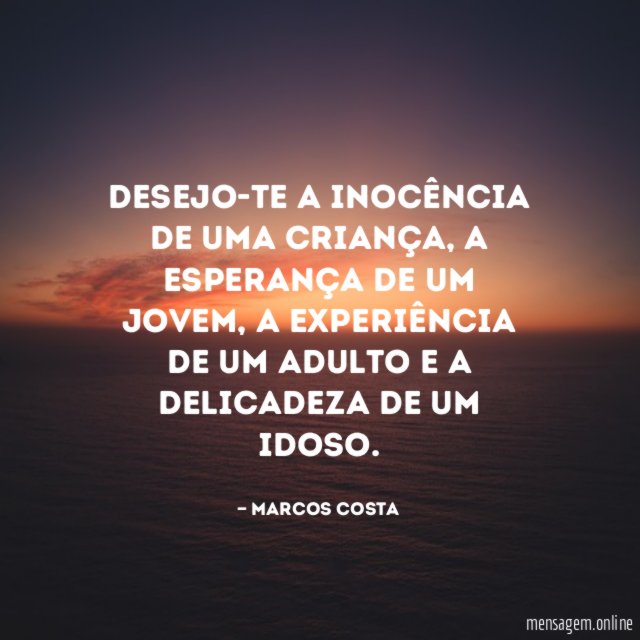 Desejo-te a inocência de uma criança