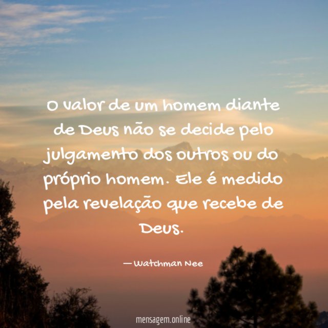 O valor de um homem diante de Deus