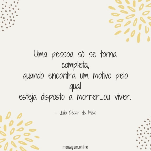 Uma pessoa só se torna completa