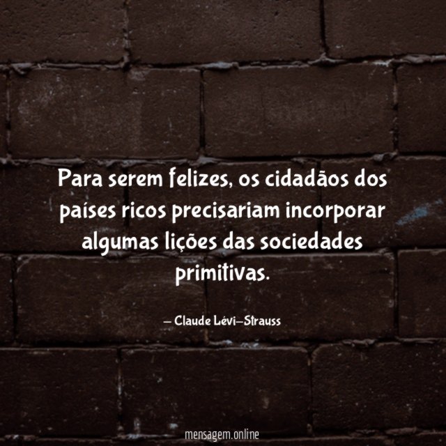 Para serem felizes