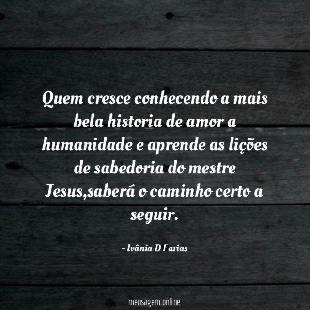 Quem cresce conhecendo a mais bela historia de