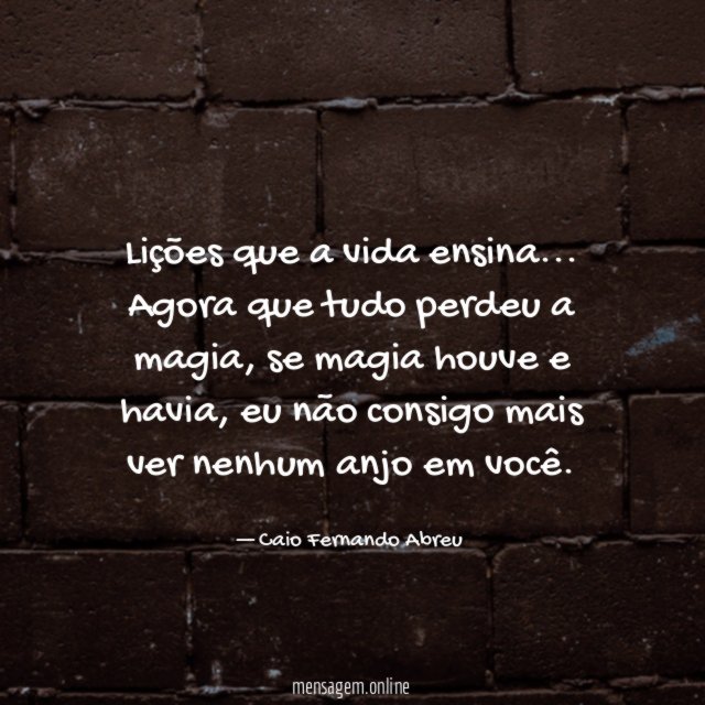 Lições que a vida ensina