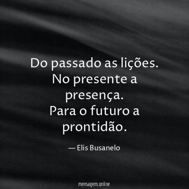 Do passado as lições