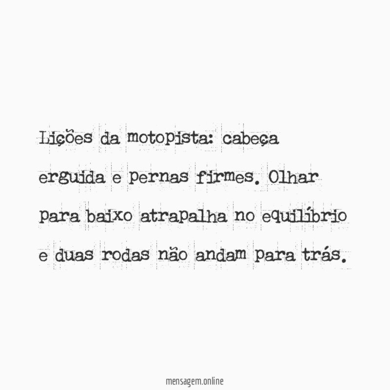 Lições da motopista