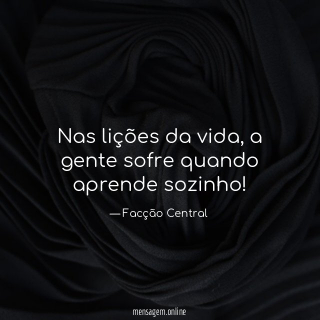 Nas lições da vida