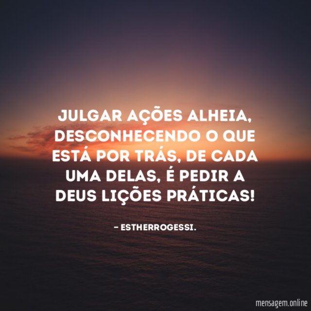 Julgar ações alheia