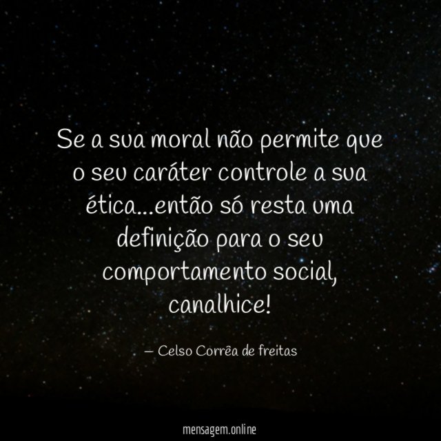 Se a sua moral não permite que
