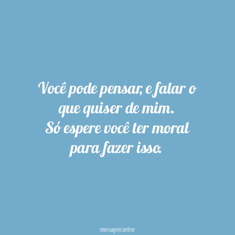 Você pode pensar