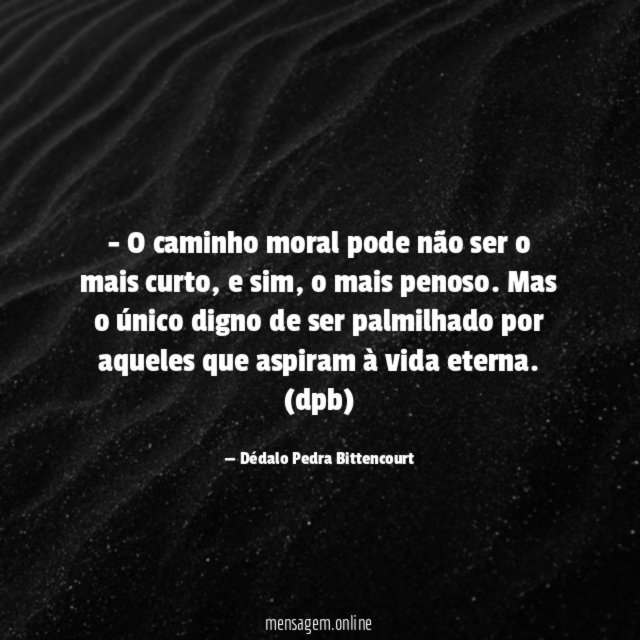 O caminho moral pode não ser o mais curto