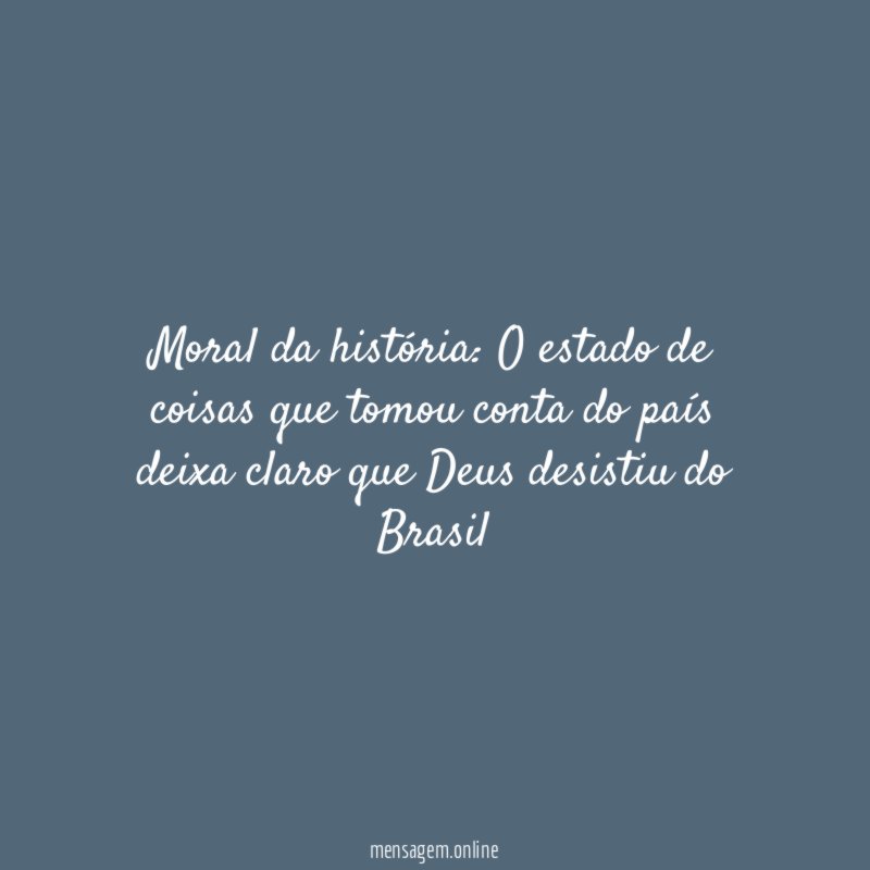 Moral da história