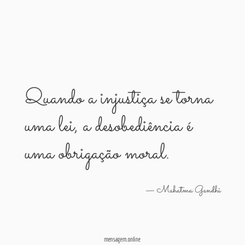 Quando a injustiça se torna uma lei