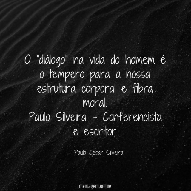 O “diálogo” na vida do homem é