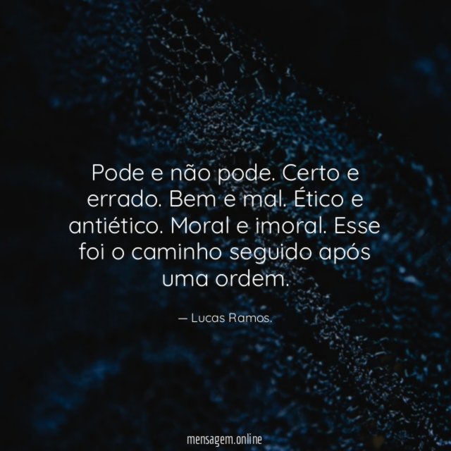 Pode e não pode