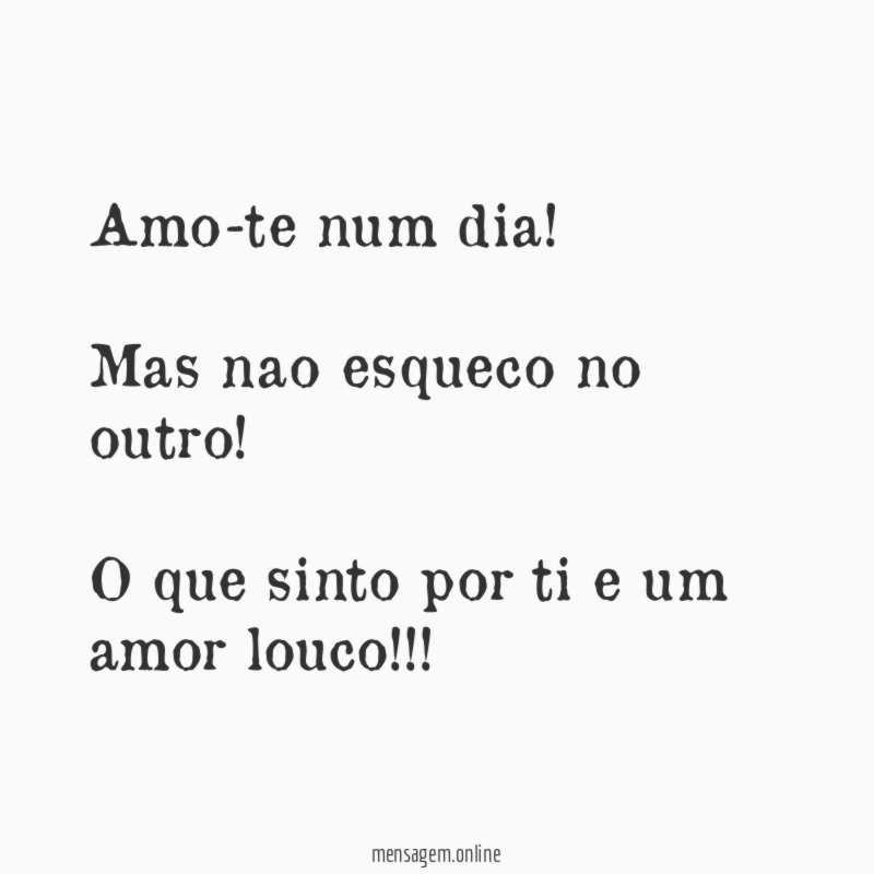 Amo-te num dia