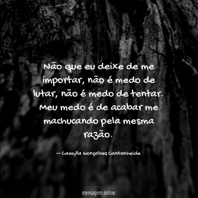 Não que eu deixe de me importar