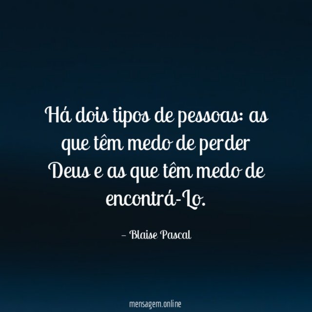 Há dois tipos de pessoas