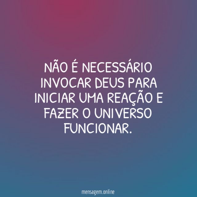 Não é necessário invocar Deus para iniciar uma