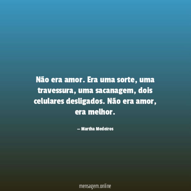Não era amor