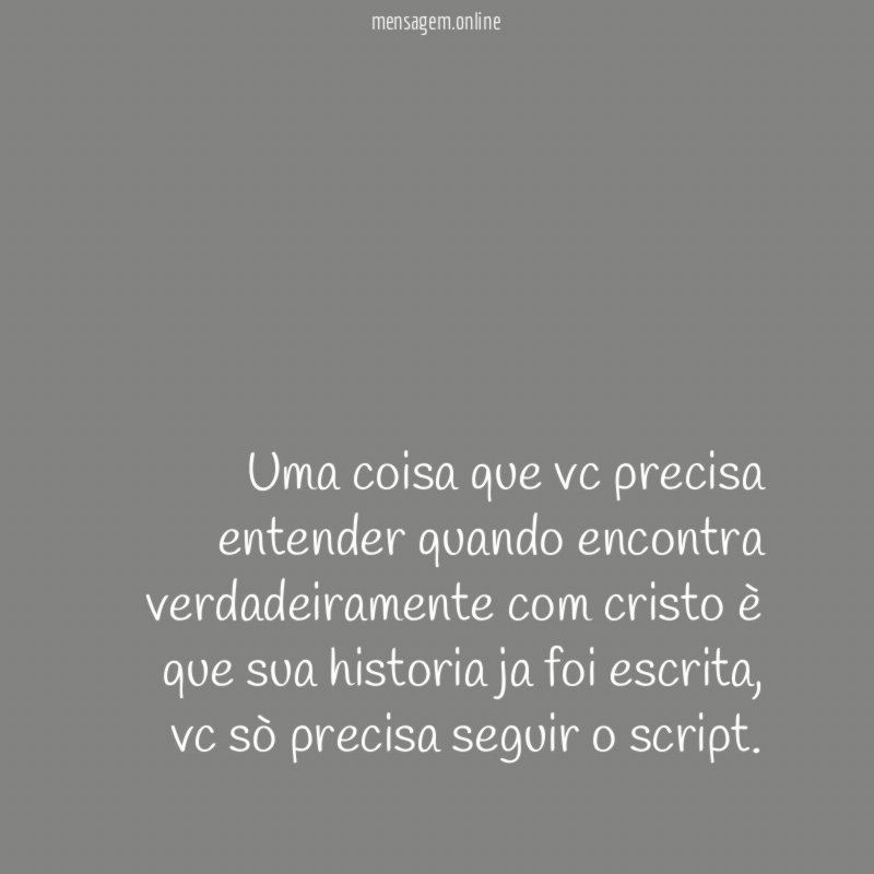 Uma coisa que vc precisa entender quando encontra