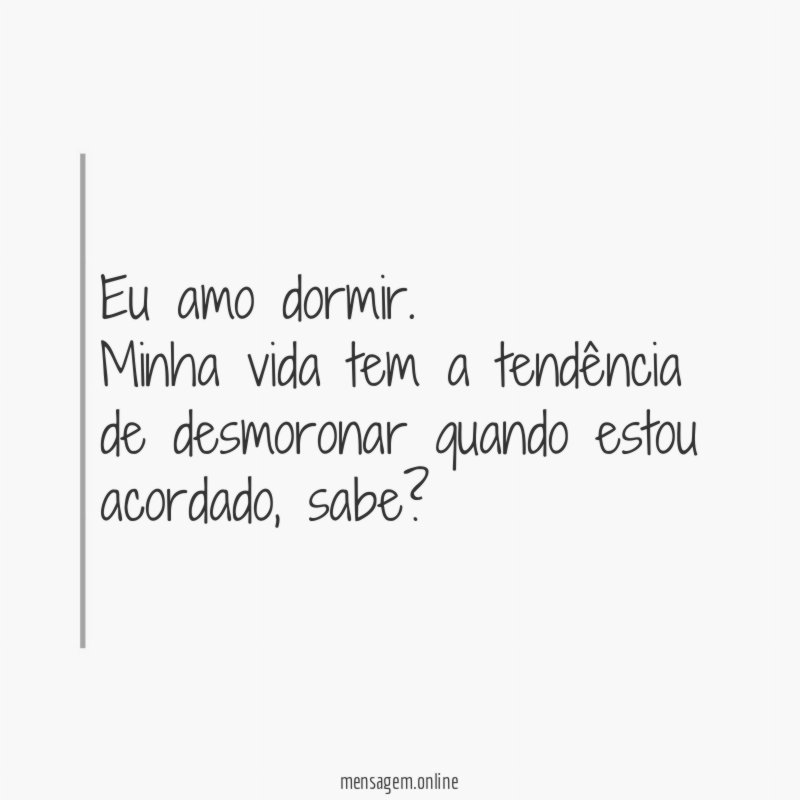 Eu amo dormir