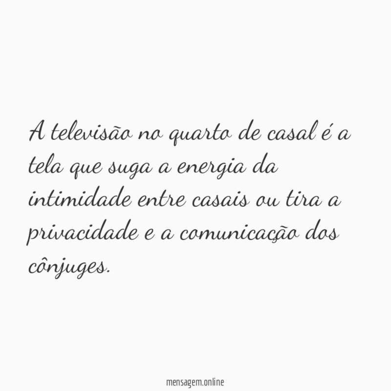 A televisão no quarto de casal é a