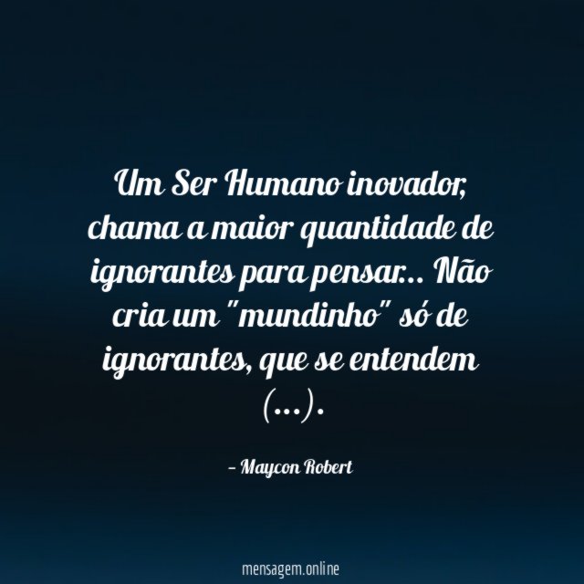 Um Ser Humano inovador