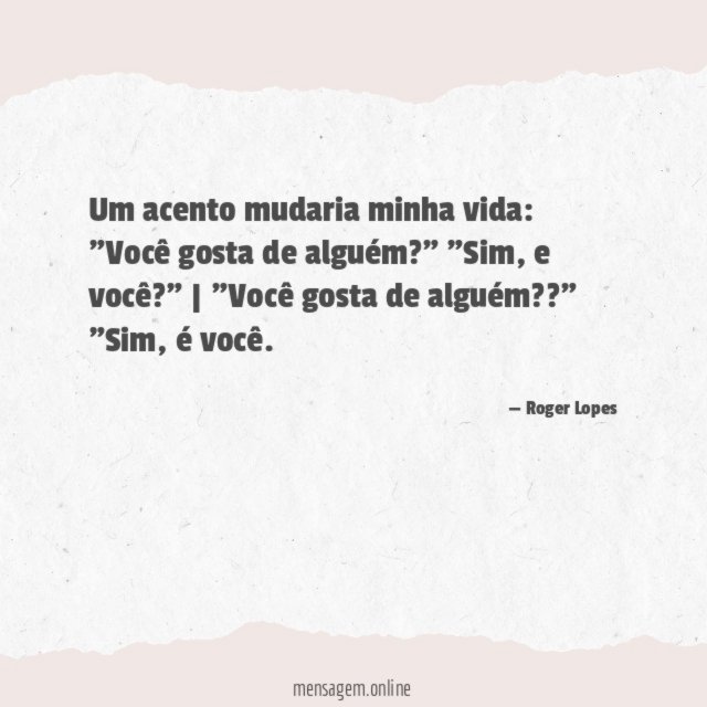 Um acento mudaria minha vida