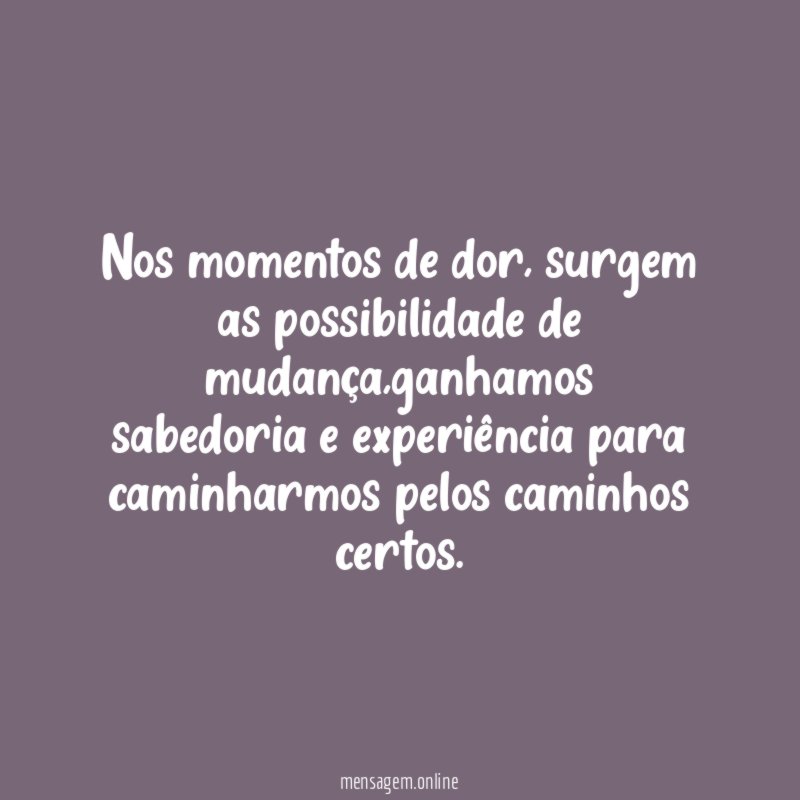 Nos momentos de dor