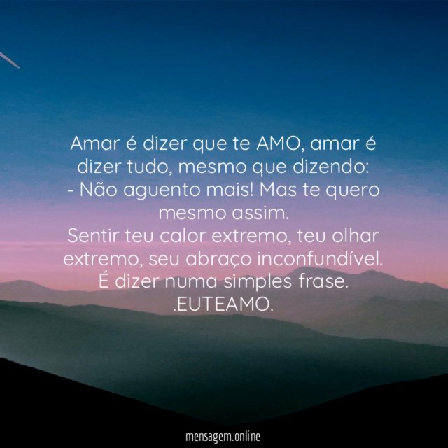 Amar é dizer que te AMO