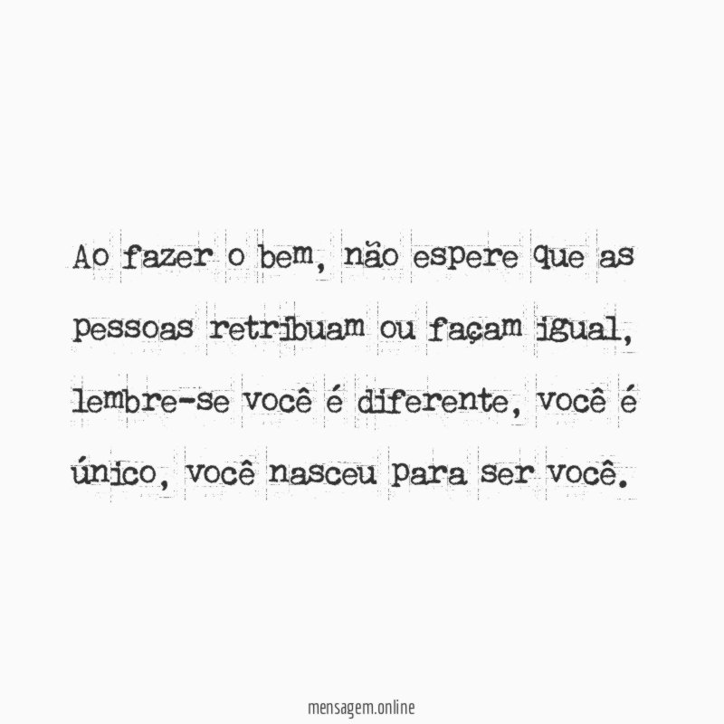 Ao fazer o bem