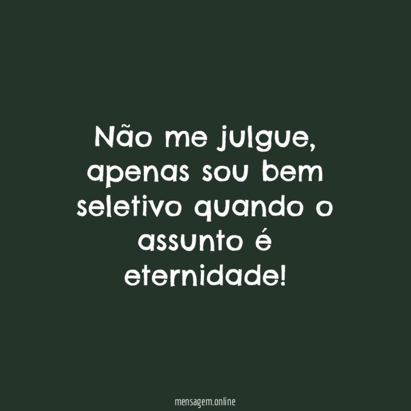 Não me julgue