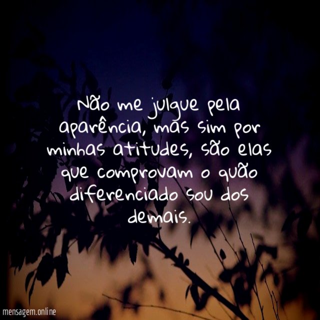 Não me julgue pela aparência