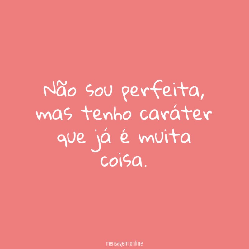 Não sou perfeita