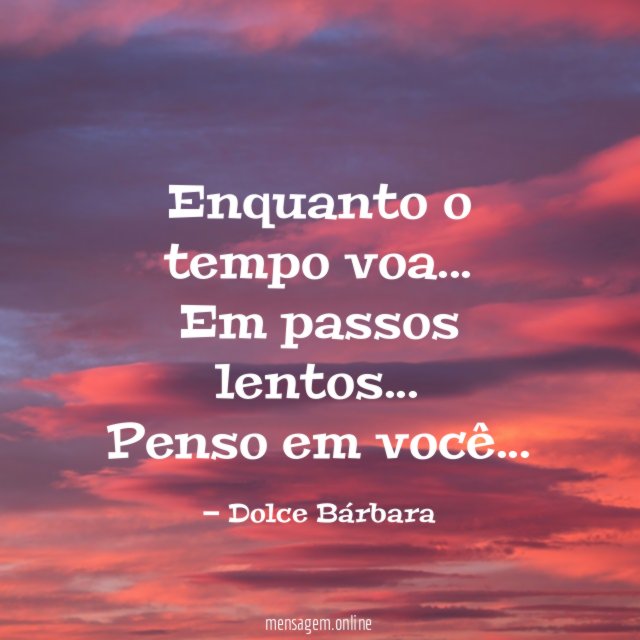 Enquanto o tempo voa