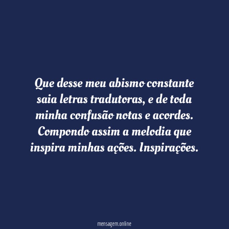 Que desse meu abismo constante saia letras tradutoras