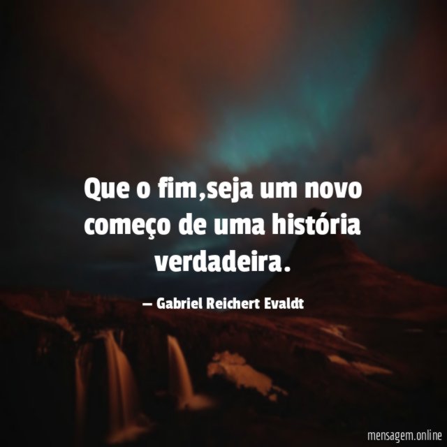 Que o fim