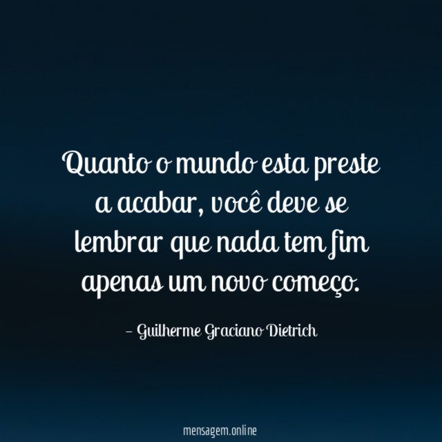 Quanto o mundo esta preste a acabar